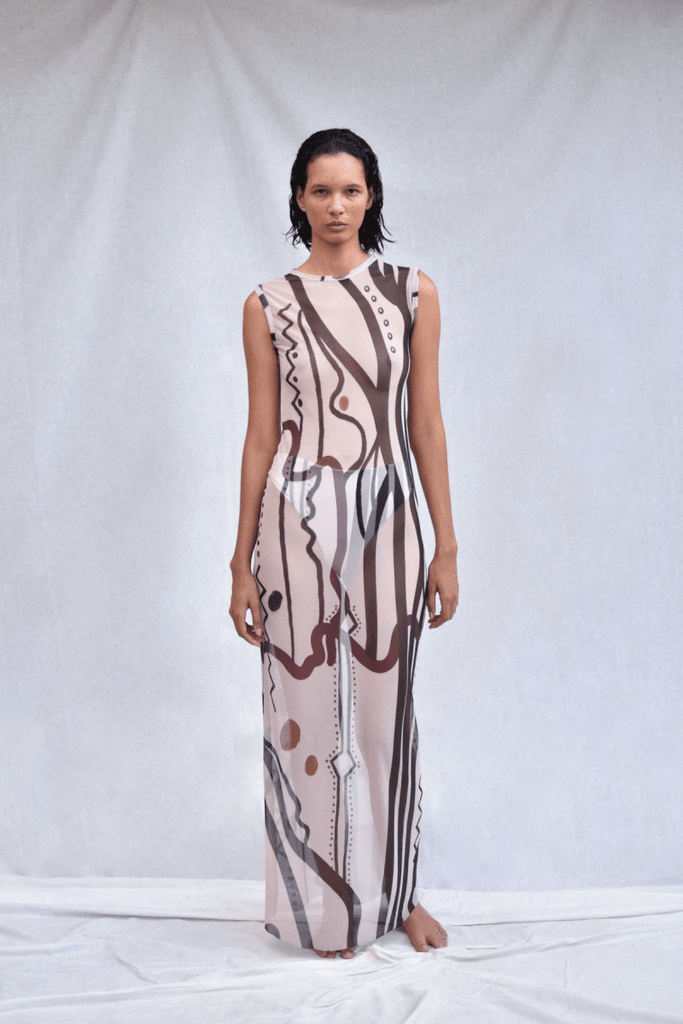 AnimazulKANOMIKanomi - Ikupo Long Mesh Dress