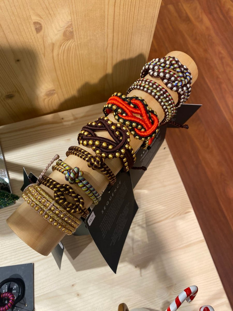 AnimazulSequence CollectionSequence Collection - Open Knot Beaded Bracelet - Multicolor Brown