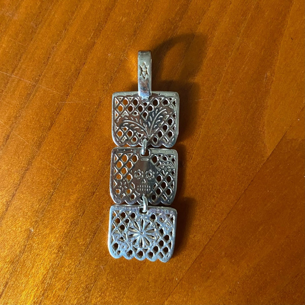 AnimazulTenamatzliTenamatzli - Silver 'Papel Picado' Pendant