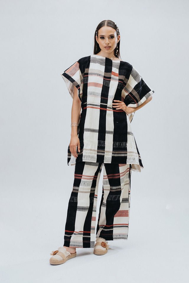 AnimazulVictoria RiveraVictoria Rivera - Blouse - Black & White - Maiz Collection