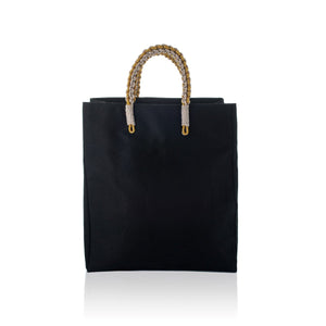 AnimazulSequence CollectionSequence Collection - Braided Handle Market Tote - Black & Gold