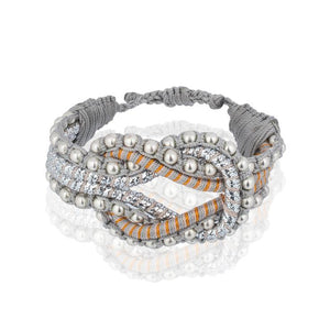 AnimazulSequence CollectionSequence Collection - Open Knot Beaded Bracelet Silver combination
