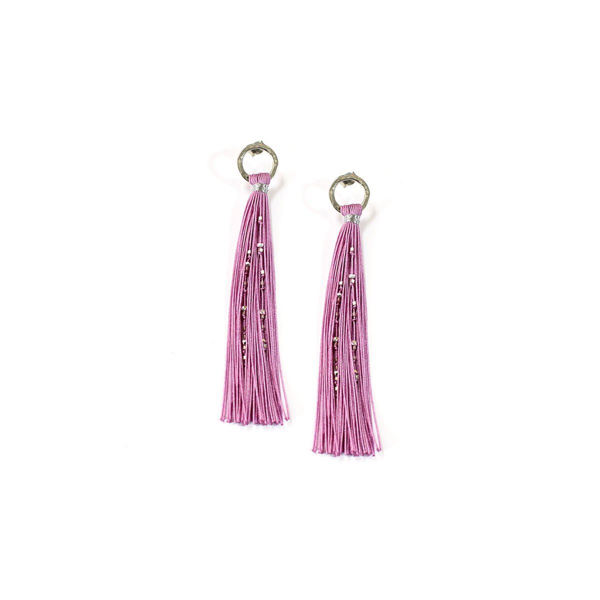 AnimazulWakamiWakami - Tassel Earrings - Light Purple
