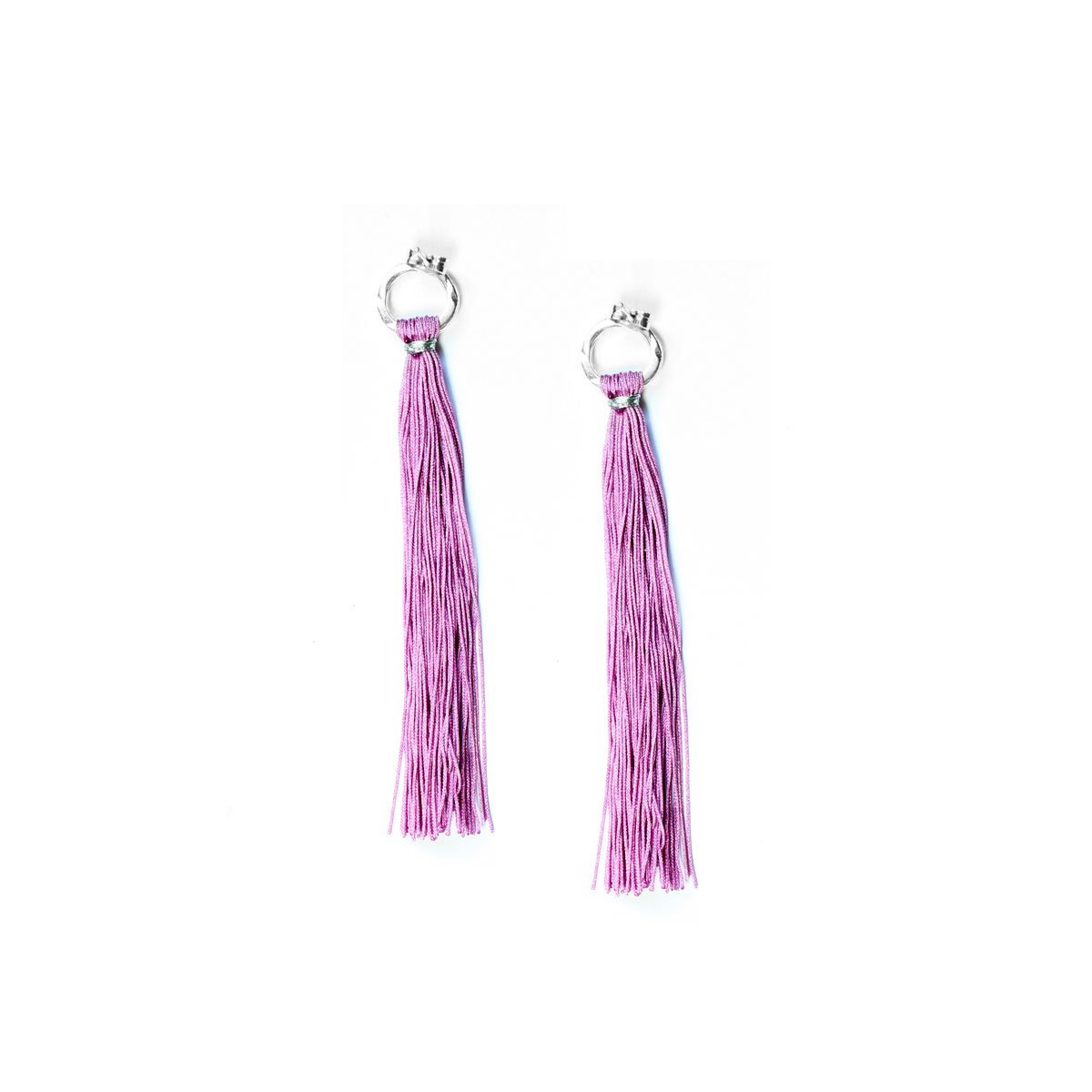 AnimazulWakamiWakami - Tassel Earrings - Light Purple